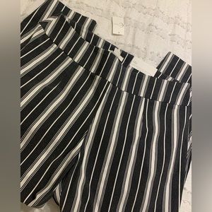 NWT Black and white striped pants
